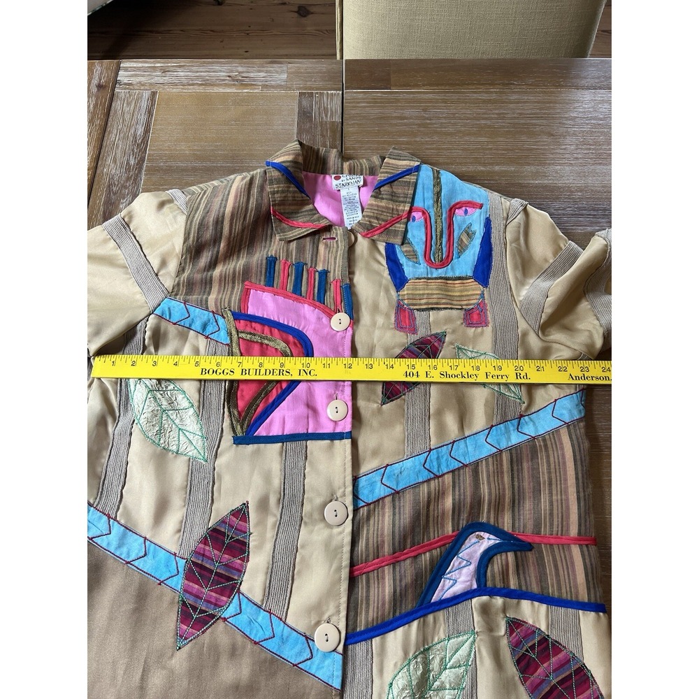 Spirit By Sandy Starkman Blazer Large Colorful Abstract Deaign - Picture 11 of 12